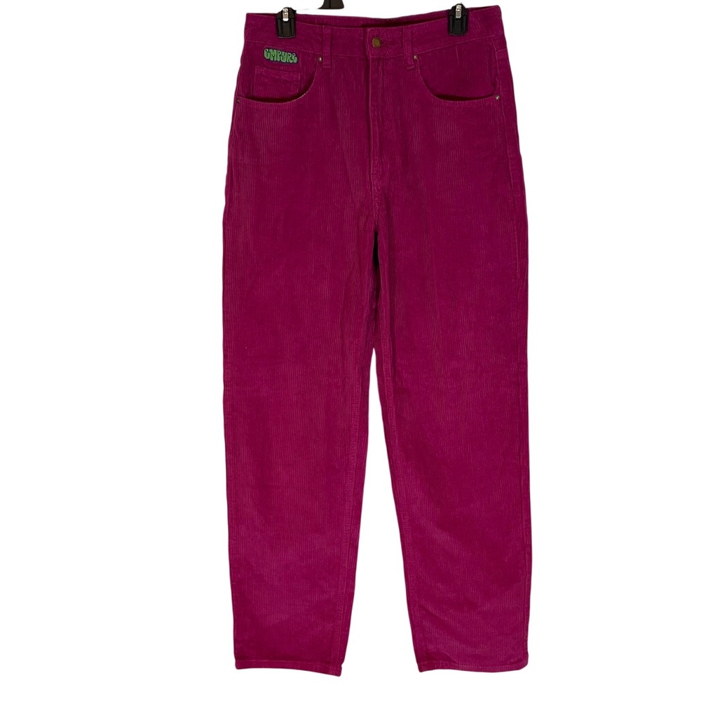 Empyre Tori Magenta Pink Corduroy Pants High Waisted Straight Leg Womens Size 8 - Picture 3 of 9
